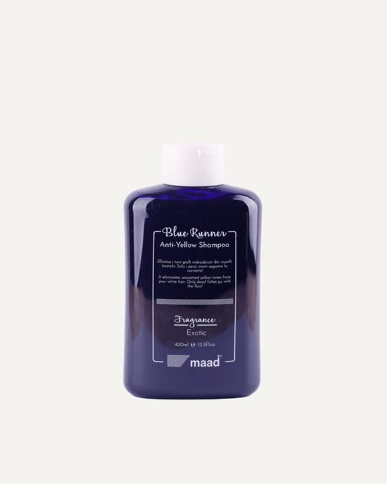 Maad Blue Runner Синий тонирующий шампунь, нейтрализующий жёлтый оттенок